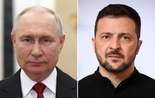 Володимир Путін та Володимир Зеленський