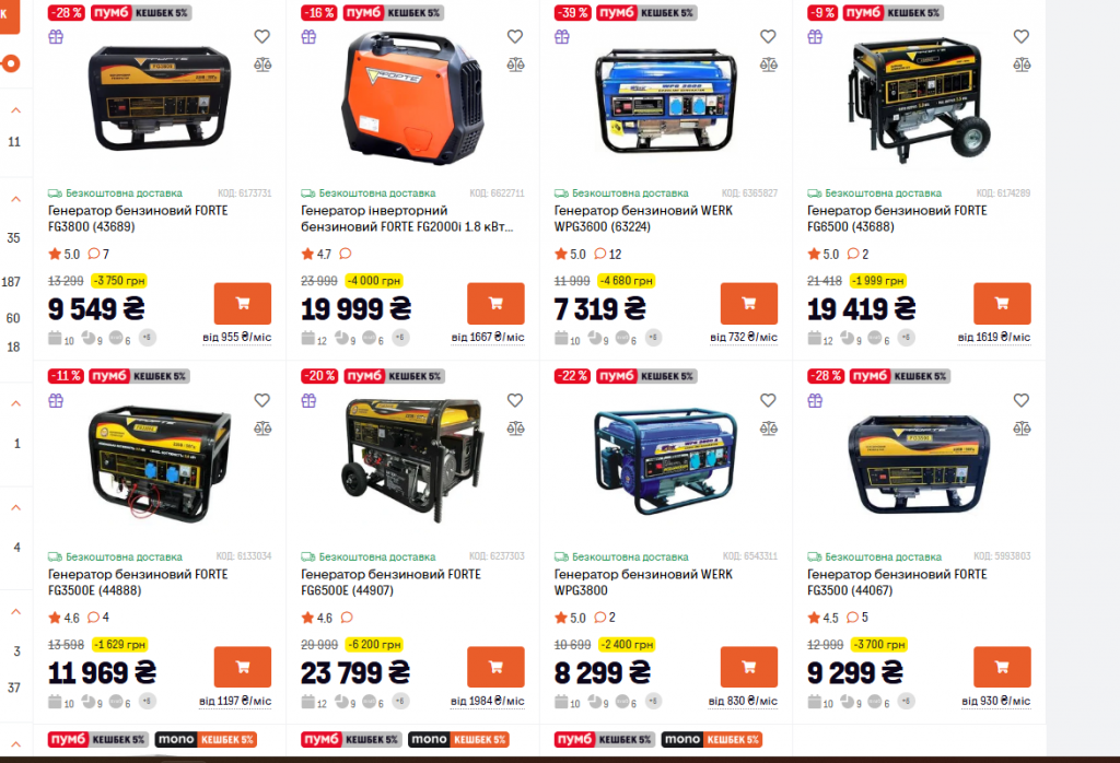 Чорна п’ятниця в Фокстрот: які знижки на генератори і зарядні станції