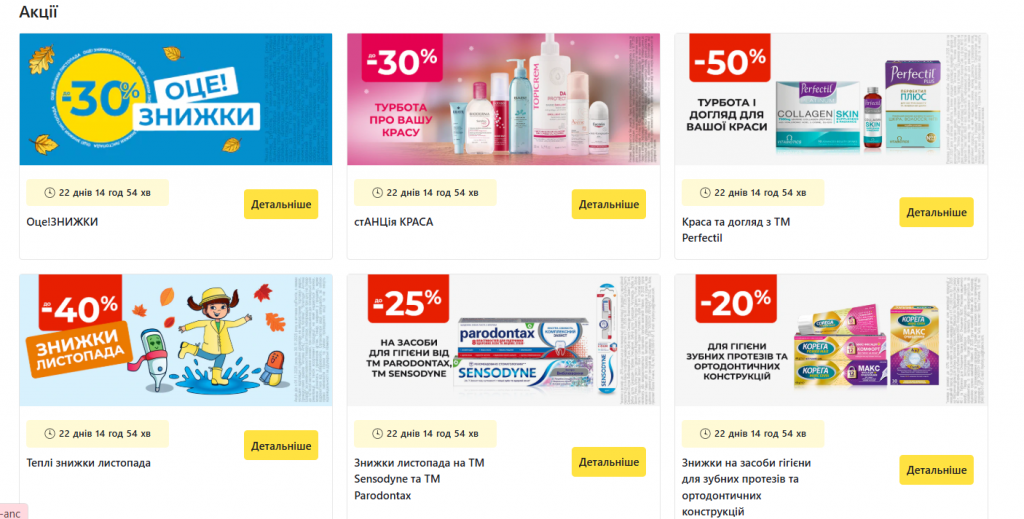 Акції в АНЦ: знижки до 50% на товари для краси, гігієни та дітей