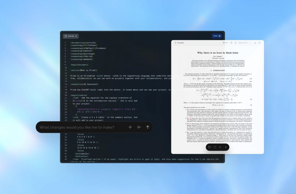 OpenAI запустила Prism: що це таке, як користуватися, доступність і ціна в Україні