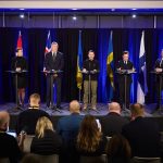 Володимир Зеленський із лідерами північних країн на пресконференції, архівне фото