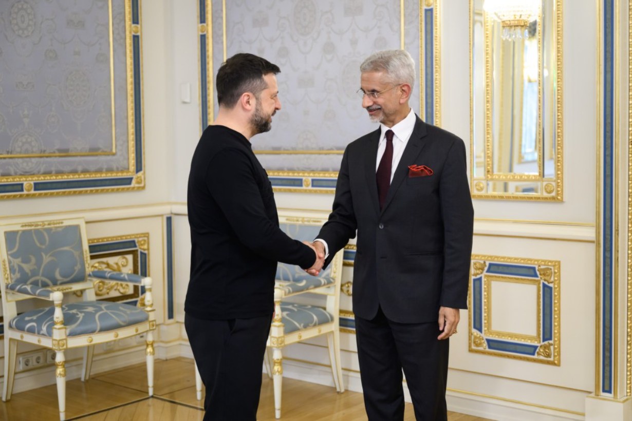 Володимир Зеленський і Субраманьям Джайшанкар під час зустрічі в Києві